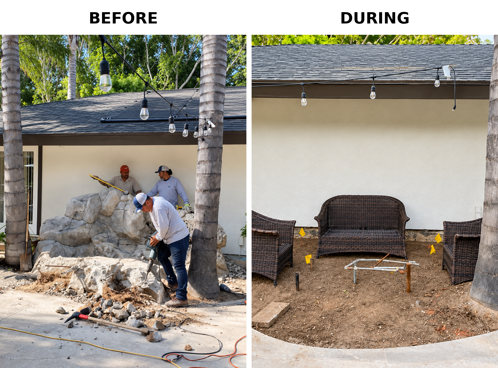 Sunny Hills | Backyard Before & During